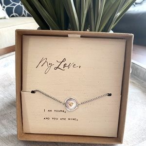 Heart Charm Dear You My Love Necklace, 17.5"